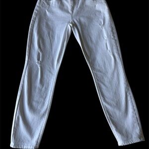 Pistola Jennifer Skinny Distressed white summer/spring mid rise Jean-size 29